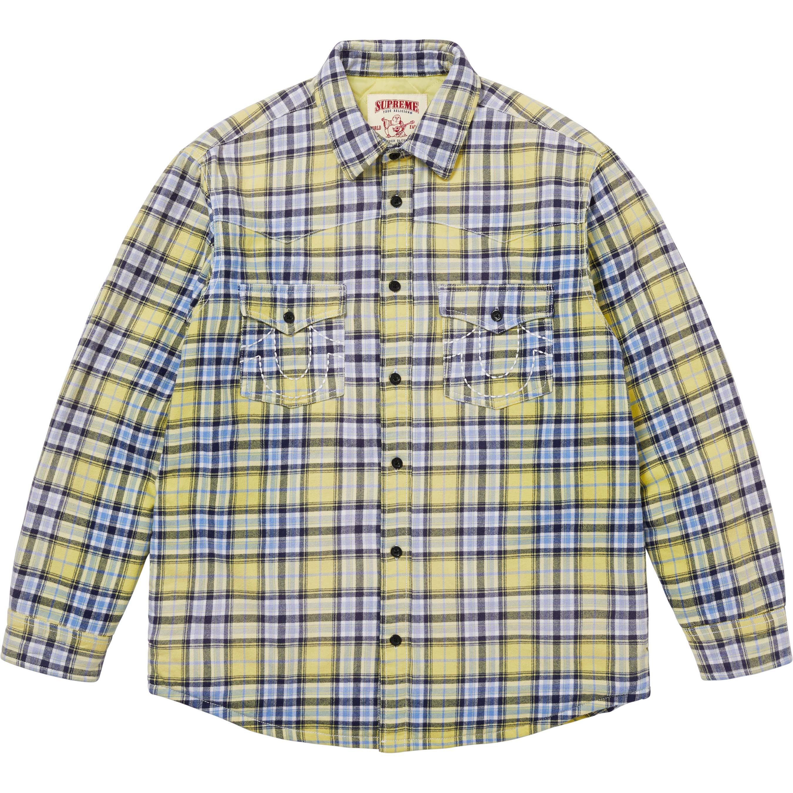 Supreme®/True Religion® Quilted Lined Plaid Flannel Shirt view 8